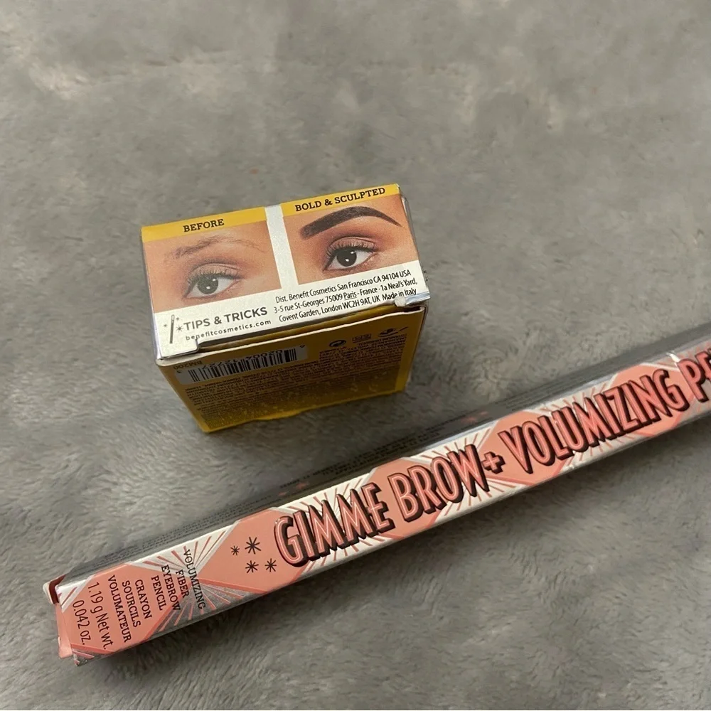 New! Benefit powmade brow pomade gimme brow pencil warm-black brown 27624